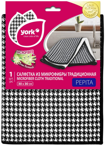 картинка Салфетка YORK Пепита из микрофибры традиционная (30х30 см) 026350 от магазина Tovar-RF.ru