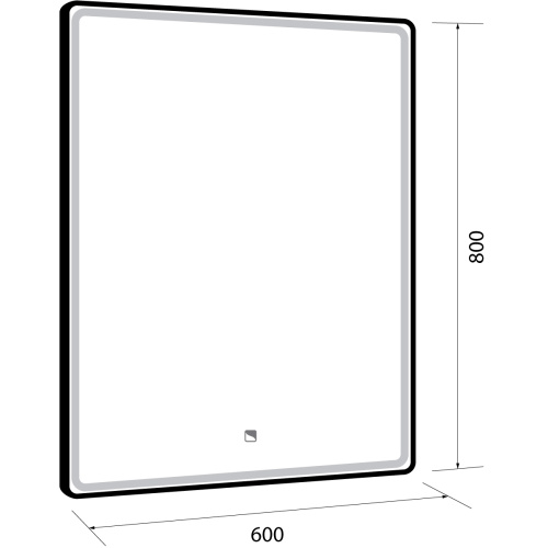 картинка Зеркало POINT, 60x80 см, сенсорный выключатель, LED-подсветка от магазина Tovar-RF.ru фото 5