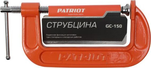 картинка Струбцина PATRIOT 350006521 GC-150, G-образная 150мм магазин Tovar-RF.ru являющийся официальным дистрибьютором в России картинка Струбцина PATRIOT 350006521 GC-150, G-образная 150мм от магазина Tovar-RF.ru