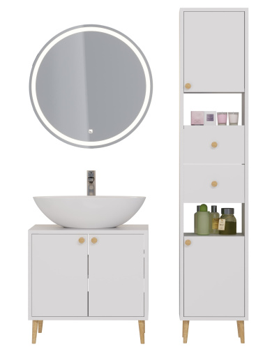 картинка Зеркало LUNO , 60*60см, сенсорный выключатель, LED-подсветка, ф-ция антизапотевания магазин Tovar-RF.ru являющийся официальным дистрибьютором в России фото 9 картинка Зеркало LUNO , 60*60см, сенсорный выключатель, LED-подсветка, ф-ция антизапотевания от магазина Tovar-RF.ru фото 9