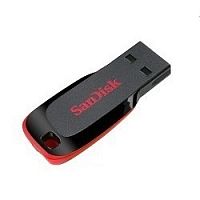 картинка sandisk usb drive 16gb cruzer blade sdcz50-016g-b35 {usb2.0, black-red}  от магазина Tovar-RF.ru