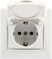 картинка розетка smartbuy (sbe-01w-16-s1-1zk-c) венера, 1-местная, белый от магазина Tovar-RF.ru