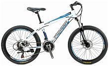 картинка велосипед pioneer tornado 24"/14" white-black-blueот магазина Tovar-RF.ru