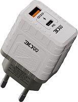 картинка зарядное устройство defender (83230) upa-132 30w, usb a+c, белый defender (83230) upa-132 30w, usb a+c, белый от магазина Tovar-RF.ru