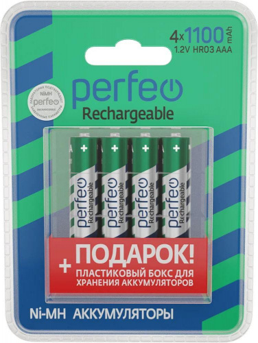 картинка Аккумуляторы PERFEO (PF_C3322) AAA1100MAH/4BL+BOX Аккумулятор Пластик от магазина Tovar-RF.ru