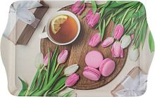 картинка поднос MALLONY Поднос сервировочный FANTASIA, размер 38,5*24,5*2,8 см, из термостойкого пластика с дизайном (008258) от магазина Tovar-RF.ru