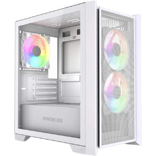 картинка Powercase Alisio Micro Z3W ARGB V2, Tempered Glass, 3x 120mm ARGB fan, белый, mATX  (CAMZW-A3-V2) от магазина Tovar-RF.ru