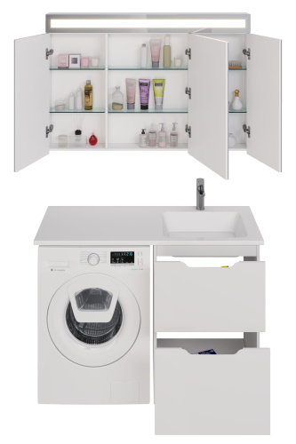 картинка Тумба Bona, 60 см, напольная, 2 ящика, белый глянец от магазина Tovar-RF.ru фото 35