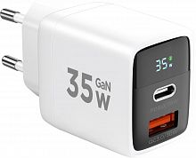 картинка сзу cablexpert (22107) 35вт gan, qc4.0/pd3.0, 1хusb, 1хtype-c, белый от магазина Tovar-RF.ru