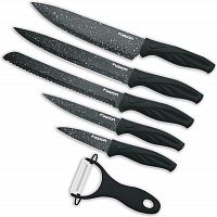 картинка Набор кухонных ножей FUSION SKP6001, black от магазина Tovar-RF.ru