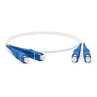 картинка hyperline fc-d2-9a1-sc/ur-sc/ur-h-5m-lszh-wh патч-корд волоконно-оптический (шнур) sm 9/125 (g657), sc/upc-sc/upc, 2.0 мм, duplex, lszh, 5м от магазина Tovar-RF.ru
