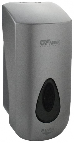 картинка Дозатор для жидкого мыла GFMARK 620 Дозатор жидкого МЫЛА, универсальный, пластиковый, СЕРЫЙ, большой, с глазком-капля, 1000 м от магазина Tovar-RF.ru