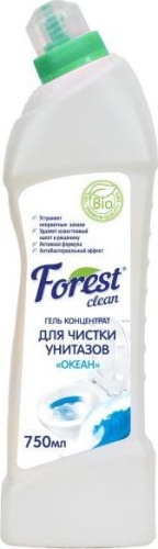 картинка Гель для сантехники FOREST CLEAN Гель-концентрат для чистки унитазов "Океан" 750 мл от магазина Tovar-RF.ru