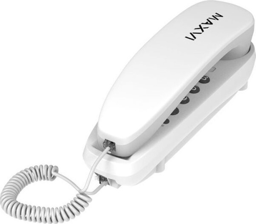 картинка телефон проводной maxvi cs-01 white от магазина Tovar-RF.ru