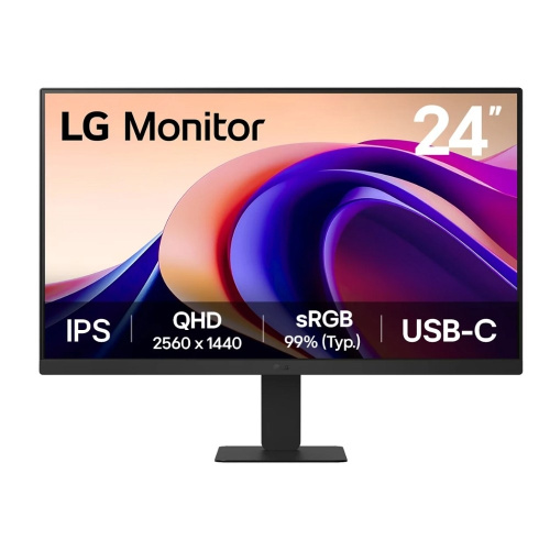 картинка lcd lg 23.8" 24u631a-b ultrafine черный {ips 2560x1440 100hz 16:9  матовая 1000:1 250cd 178/178  hdmi usb 3.6кг} от магазина Tovar-RF.ru