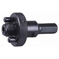 картинка Державка ЗУБР "ЭКСПЕРТ" для биметаллических коронок, быстросъемная, пружинный фиксатор, шестигранный хвостовик, d 32-152мм [29534_z01] от магазина Tovar-RF.ru