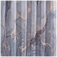 картинка Штора для ванной САНАКС 01-93 Штора с рисунком, серые разводы, в ванную комнату, без колец - полиэстэр, 180 х 180 см от магазина Tovar-RF.ru