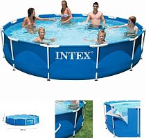 картинка бассейн каркасный intex бассейн каркасный 366х76см.+фильтр-насос . (в коробке) арт.28212np intex бассейн каркасный 366х76см.+фильтр-насос . (в коробке) арт.28212npот магазина Tovar-RF.ru