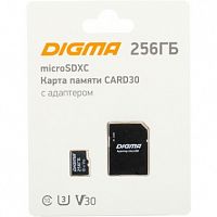 картинка micro securedigital 256gb digma card30 + adapter (1845101) class10 от магазина Tovar-RF.ru