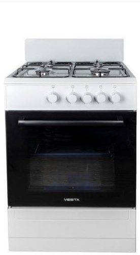 картинка плита газовая vesta bergamo vgg 6021.1 белая от магазина Tovar-RF.ru