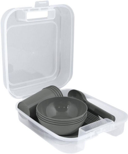 картинка набор посуды multidom «пикник» мг84-193 (серый) multidom «пикник» мг84-193 (серый)от магазина Tovar-RF.ru