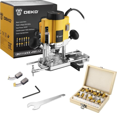 картинка Фрезер DEKO DKR1600E+набор фрез RBS12 (12 предметов) 063-4221 DEKO DKR1600E+набор фрез RBS12 (12 предметов) 063-4221 от магазина Tovar-RF.ru