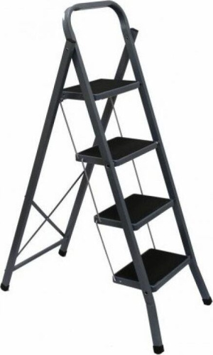 картинка Стремянка ZALGER 9910-5 Jet Black 5 cт с ковриком сталь ZALGER 9910-5 Jet Black 5 cт с ковриком сталь от магазина Tovar-RF.ru