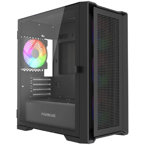 картинка Powercase Alisio Micro X4B V2 LE, Tempered Glass, 4х 120mm ARGB PWM fans, чёрный, mATX [без встроенного хаба] (CAMCXB-A4-LE) от магазина Tovar-RF.ru