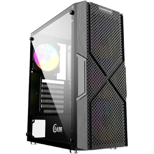 картинка Powercase MISTRAL T4B, TEMPERED GLASS, 4X 120MM 5-COLOR FAN, ЧЁРНЫЙ, ATX (CMITB-L4) от магазина Tovar-RF.ru