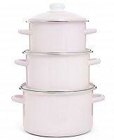 картинка Набор посуды ЭСТЕТ Набор посуды ЭТ-75235 "Розовый" цилиндрический 2.0+3.0+4.0л 6 пр от магазина Tovar-RF.ru