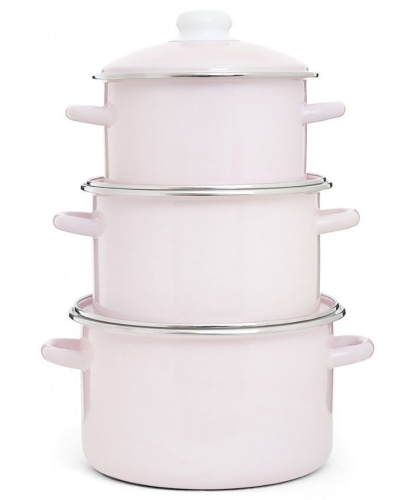 картинка Набор посуды ЭСТЕТ Набор посуды ЭТ-75235 "Розовый" цилиндрический 2.0+3.0+4.0л 6 пр от магазина Tovar-RF.ru