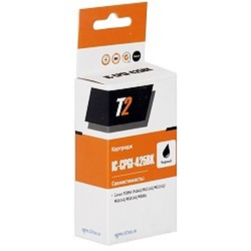 картинка t2 pgi-425bk картридж (ic-cpgi-425bk) для canon pixma  ip4840/mg5140/mg6140/mg8140/mx884, черный с чипом от магазина Tovar-RF.ru