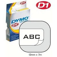 картинка dymo картридж с лентой 12 мм х 7 м. , пластик, черный шрифт на белом фоне  s0720530  от магазина Tovar-RF.ru