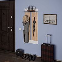 картинка Вешалка МЕБЕЛЬ-КОМПЛЕКС НОРДИК Вешалка навесная исп. 2 Дуб сонома/Белая Аляска МЕБЕЛЬ-КОМПЛЕКС НОРДИК Вешалка навесная исп. 2 Дуб сонома/Белая Аляска от магазина Tovar-RF.ru