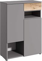 картинка Модульная мебель МЕБЕЛЬ-КОМПЛЕКС ЙОРК Комод 2х дверный с ящиком Серый шифер/Дуб Делано МЕБЕЛЬ-КОМПЛЕКС ЙОРК Комод 2х дверный с ящиком Серый шифер/Дуб Делано от магазина Tovar-RF.ru