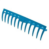 картинка Грабли пластиковые, 400 мм, 12 прямых зубьев, усиленные, LUXE// Palisad от магазина Tovar-RF.ru