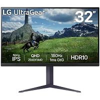 картинка lcd lg 31.5" 32gs85q-b ultragear черный {ips 2560x1440 180hz 1ms 2xhdmi displayport usb pivot} [32gs85q-b.aruz] от магазина Tovar-RF.ru