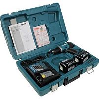 картинка Makita DF332DWAE Дрель ак б\щет,{10.8В,2х2Ач Li-ion(слайдер),БЗП-10мм,0-450\0-1500\м,35\21Нм,1кг,чем,подсв} от магазина Tovar-RF.ru