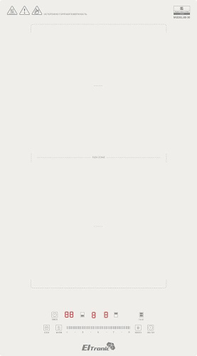 картинка варочная панель eltronic (88-30) 2 конфорки индукционная белый от магазина Tovar-RF.ru