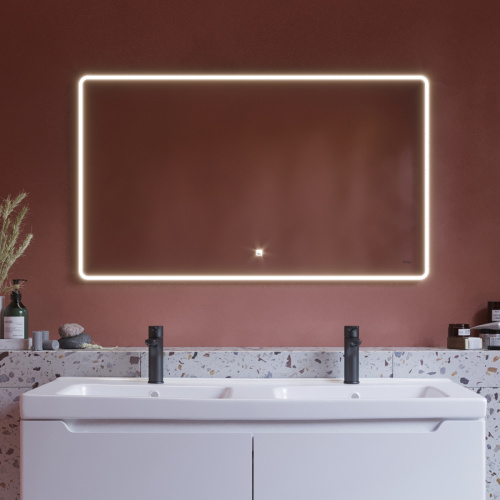 картинка Зеркало POINT, 100x70 см, сенсорный выключатель, LED-подсветка от магазина Tovar-RF.ru фото 5