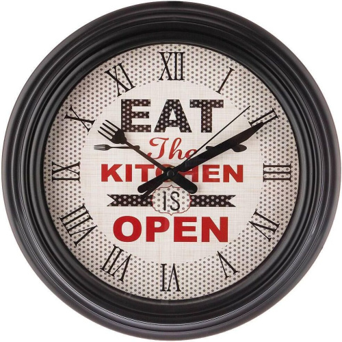 картинка Часы настенные LEFARD 220-377 CHEF KITCHEN ЧЕРНЫЙ d31см циферблат d22,5см LEFARD 220-377 CHEF KITCHEN ЧЕРНЫЙ d31см циферблат d22,5см от магазина Tovar-RF.ru