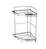 картинка Полка угловая двухъярусная РЫЖИЙ КОТ Полка угловая двухъярусная COZY-CR-2, размер: 24,5*24,5*38см (312067) от магазина Tovar-RF.ru