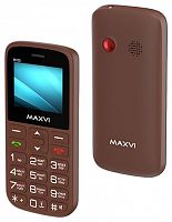 картинка телефон мобильный maxvi b100 brown от магазина Tovar-RF.ru