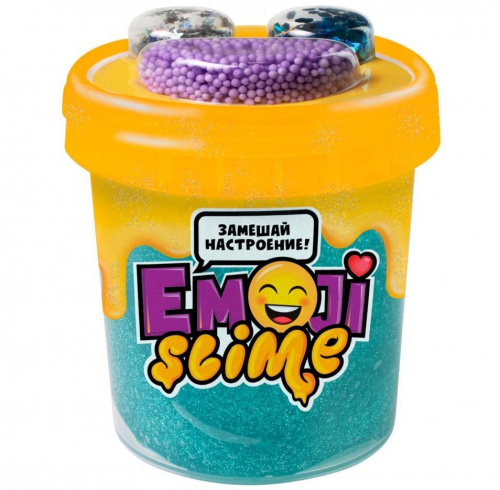 картинка слайм slime s130-78 игрушка в наборе модели "emoji" 120 мл, голубой от магазина Tovar-RF.ru