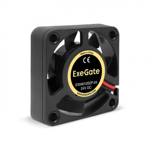 картинка exegate ex295201rus вентилятор 24в dc exegate ex04010s2p-24 (40x40x10 мм, sleeve bearing (подшипник скольжения), 2pin, 7500rpm, 35.5dba) от магазина Tovar-RF.ru