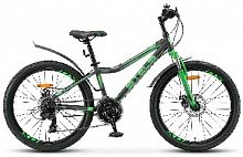 картинка велосипед stels navigator-410 md 24" 21-sp v010*lu091556*lu082934 *12" чёрный/зелёныйот магазина Tovar-RF.ru