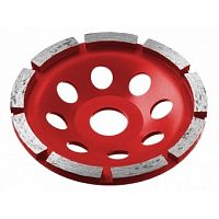 картинка Чашка алмазная шлифовальная по бетону ЗУБР "МАСТЕР" сегментная однорядная, 125мм [33377-125] от магазина Tovar-RF.ru