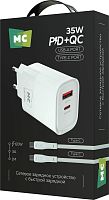 картинка сзу more choice (4620202555618) nc82a 1usb+1type-c 3.0a pd 35w+qc3.0 для type-c type-c white от магазина Tovar-RF.ru