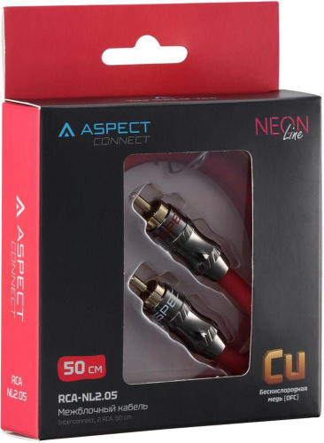 картинка aspect rca-nl2.05, neon line, коаксиал, ofc, 2 экрана, 2rca-2rca, 0.5м от магазина Tovar-RF.ru являющимся официальным дистрибьютором в России картинка aspect rca-nl2.05, neon line, коаксиал, ofc, 2 экрана, 2rca-2rca, 0.5м от магазина Tovar-RF.ru