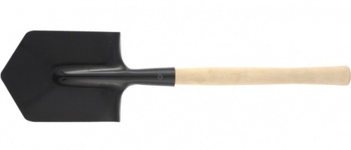 картинка лопата РОССИЯ Лопата саперная, 145х190х580 мм, деревянный черенок 61425 от магазина Tovar-RF.ru
